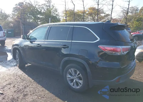 2014 Toyota Highlander Xle V6 from USA, damaged, VIN 5TDJKRFH8ES036989